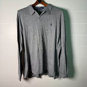 Polo Ralph Lauren Long Sleeve Shirt Gray XL 100% Cotton